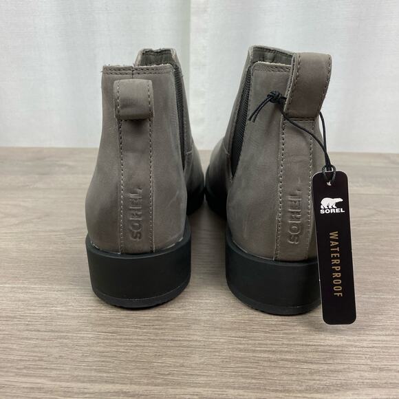 Sorel Gray Emelie II Waterproof Chelsea Boot Sz.9 NWOB - Picture 9 of 14